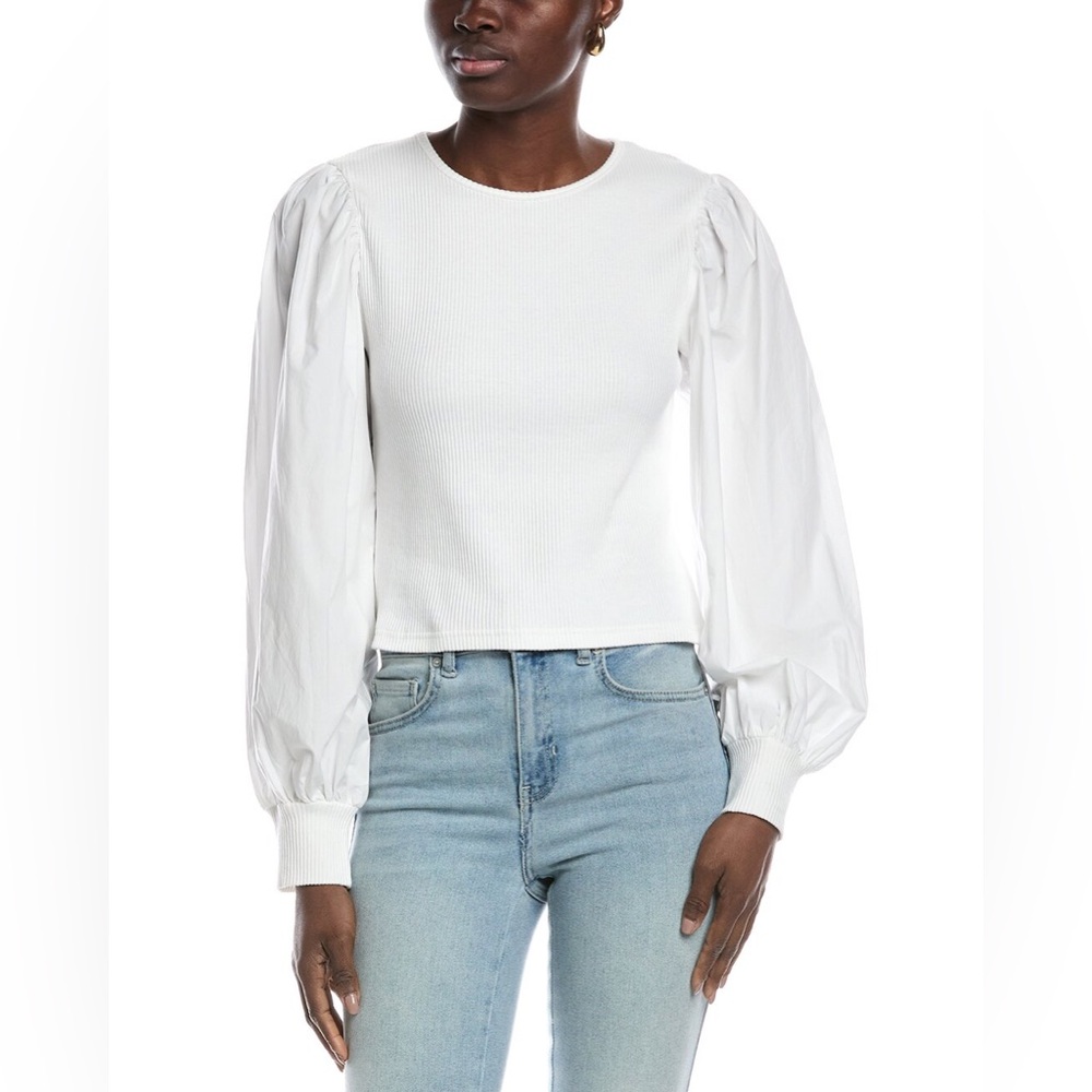 Gracia White Puff Sleeve Top